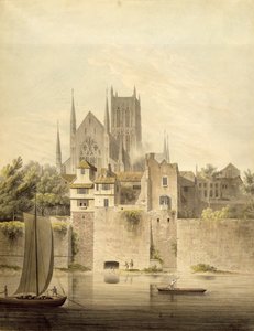West View of Worcester Cathedral, 1798 by John Powell